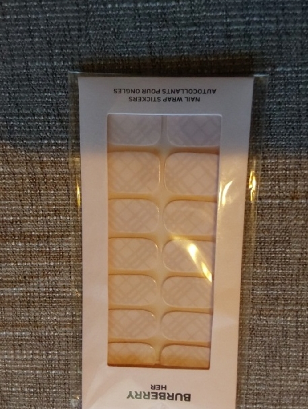 Burberry Light Pink/white Nail Wrap Stickers - Neutral Nail Art